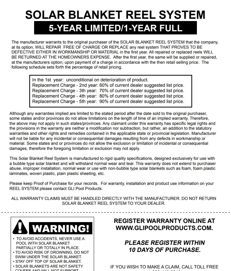 ﻿GLI Solar Blanket Reel System
